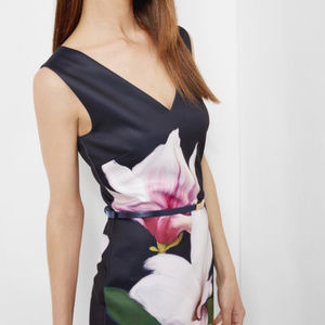 Ted Baker Navy Aviah Magnolia Stripe Sheath Dress